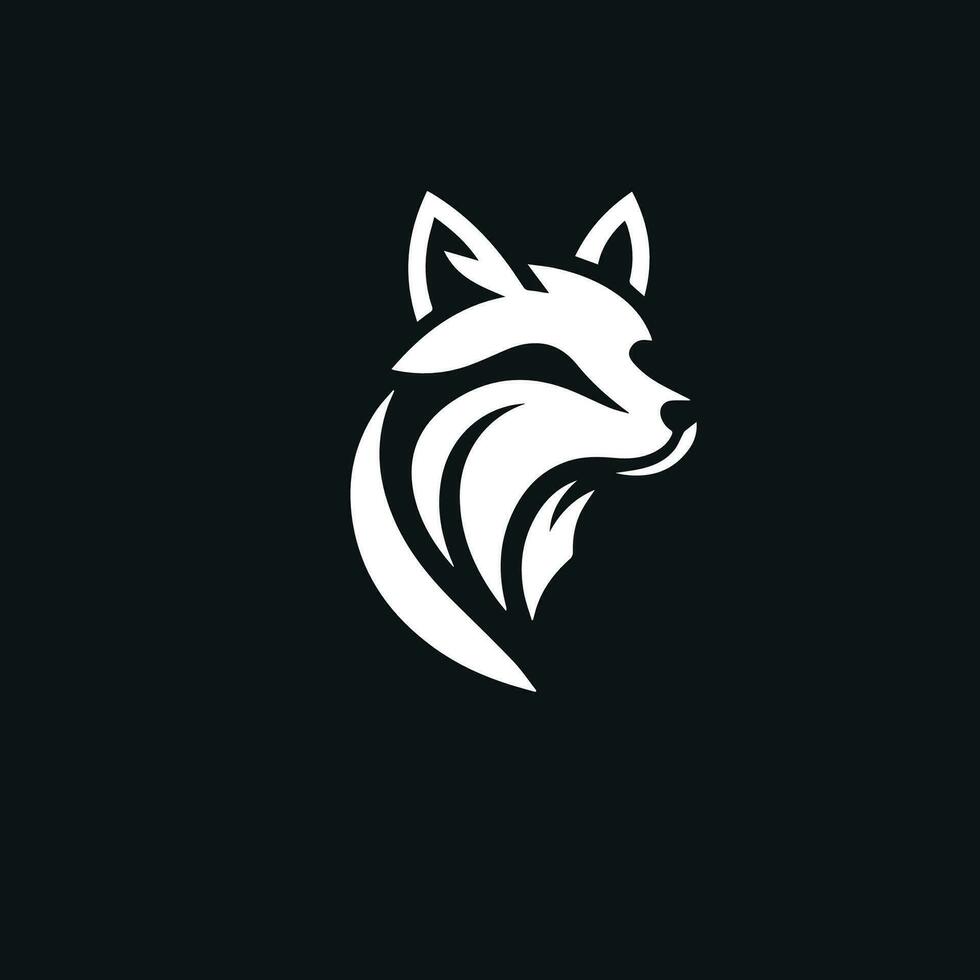 Fox head vector logo design template. Head of fox icon vector.