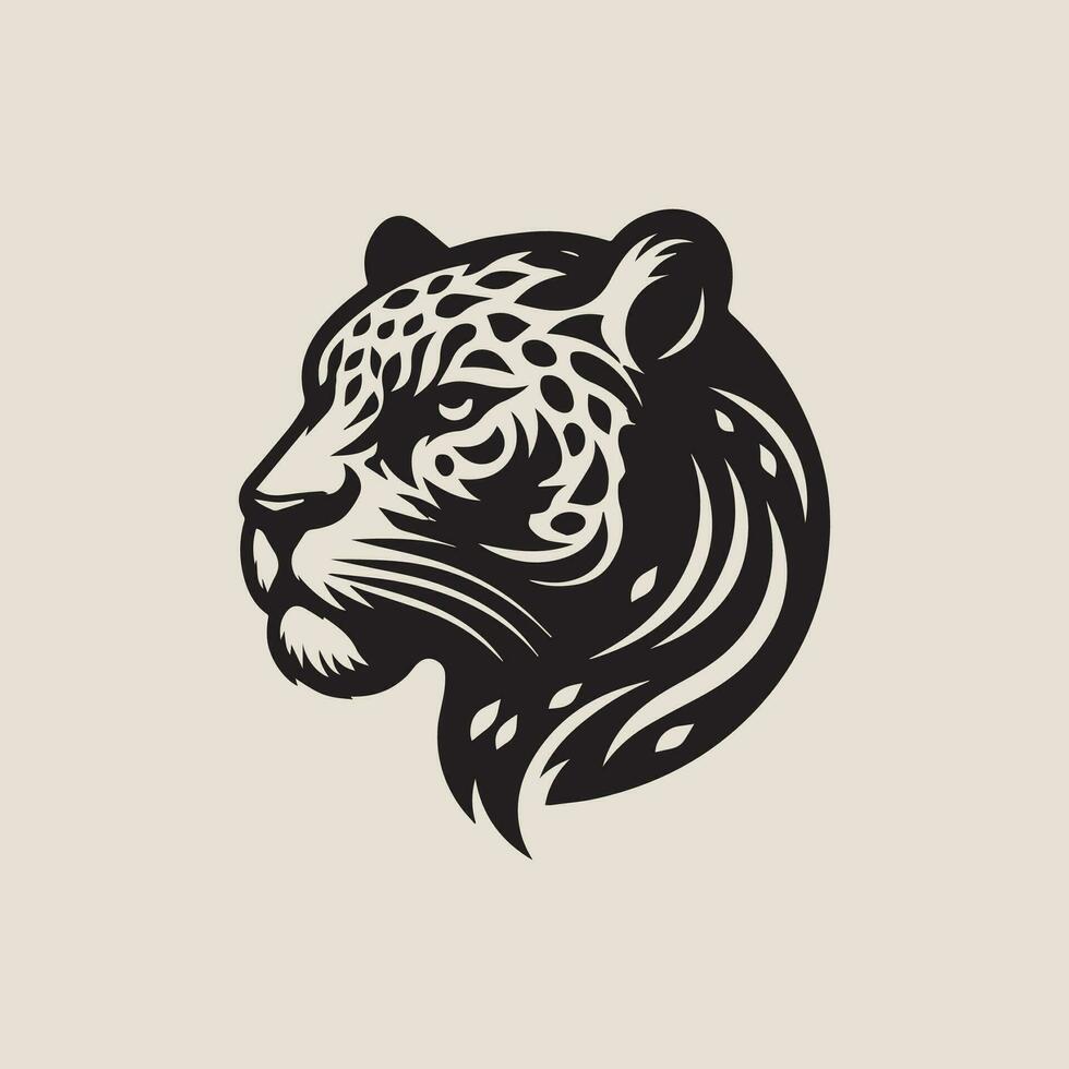 leopard head vector illustration isolated on white background for t-shirt design