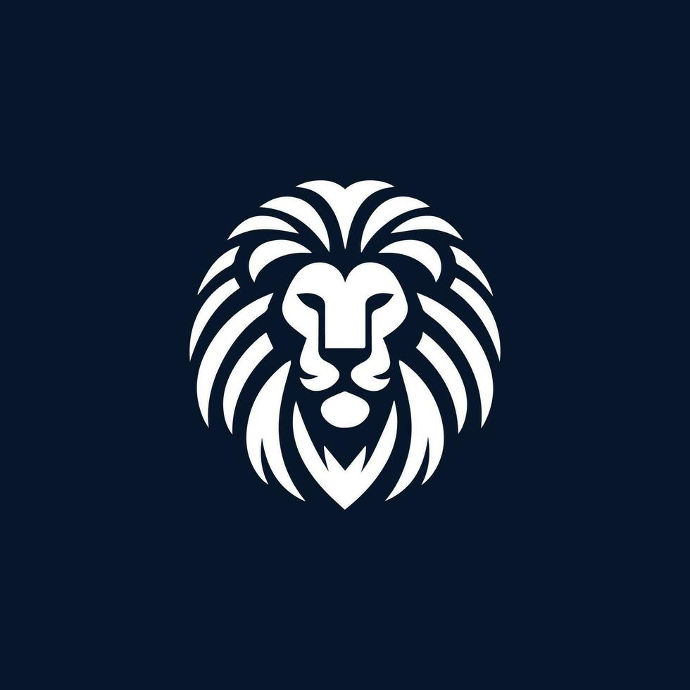 Lion head logo design vector template. Lion head vector logo design.