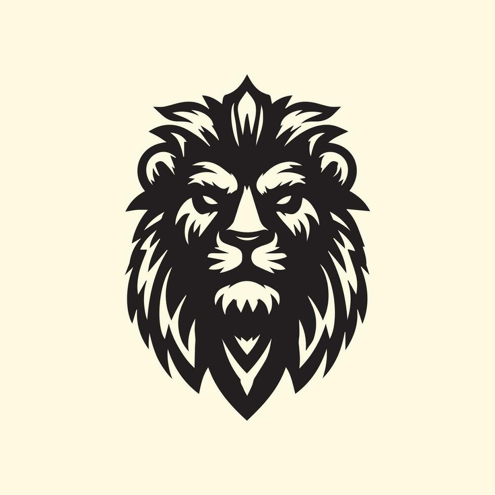 Lion head vector illustration isolated on white background for tattoo or t-shirt design