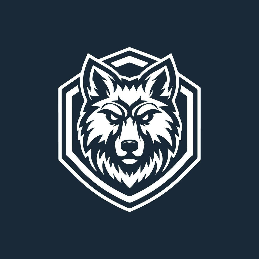 Wolf head logo design vector template. Can be used as emblem, badge, label, icon element.