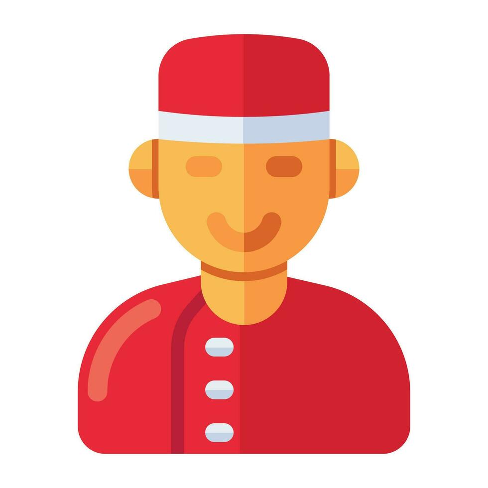 An icon design of bellboy isolated on white background vector