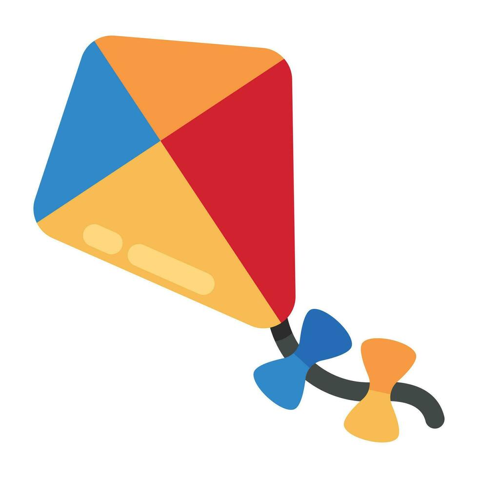 An editable design icon of kite vector