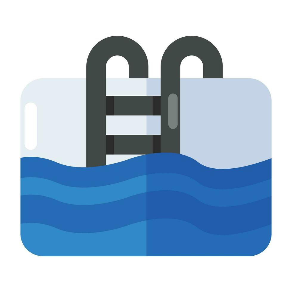Editable design icon of swimming pool vector