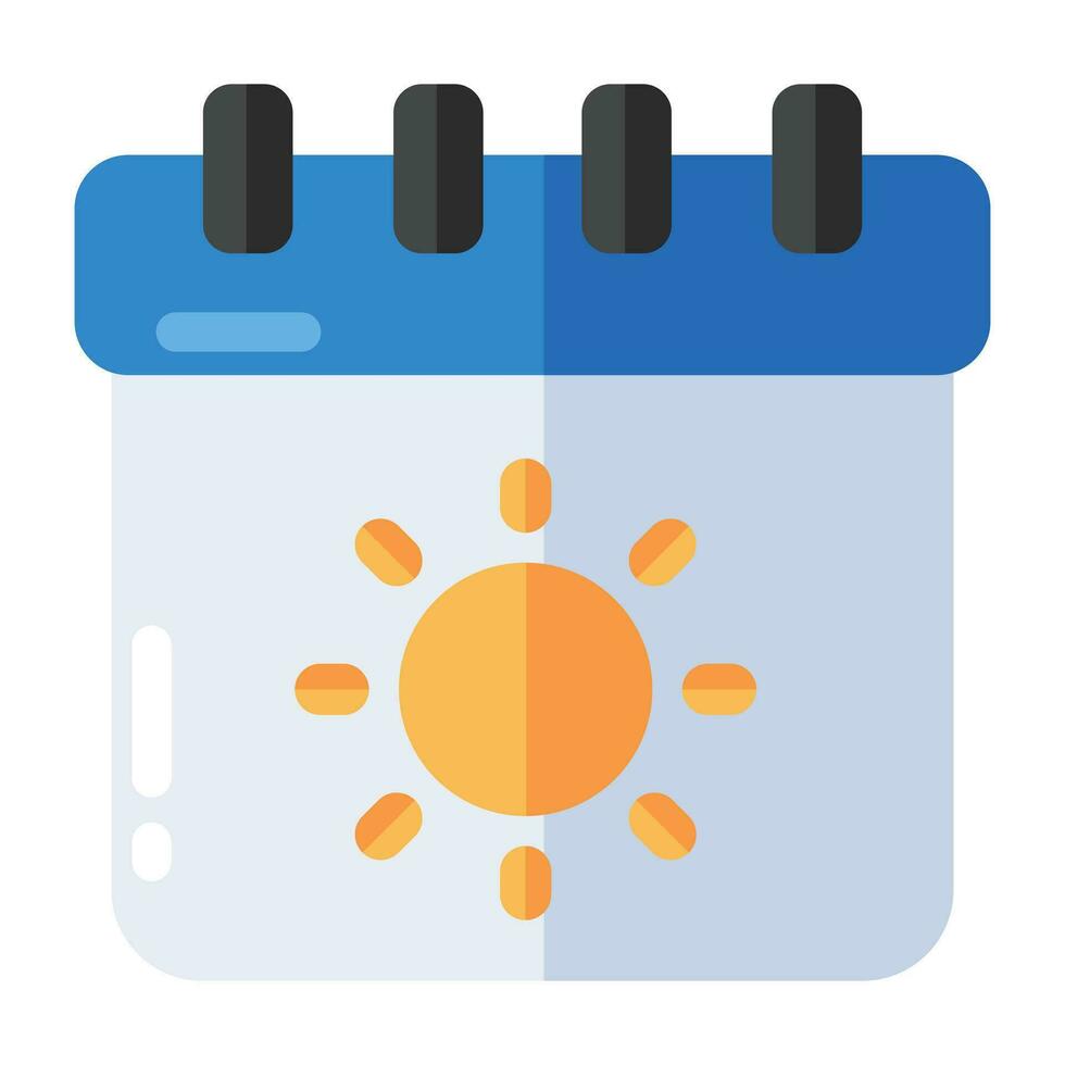 An icon design of summer calendar having editable quality vector