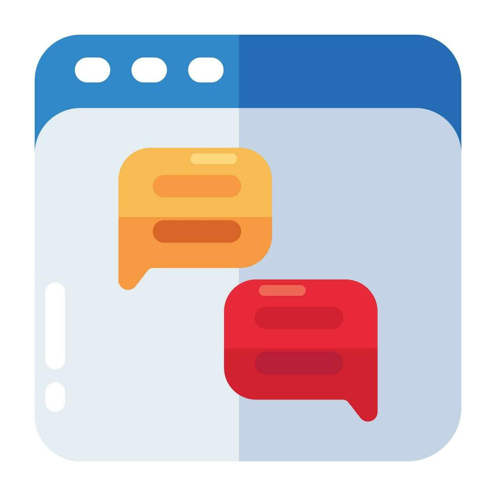 Modern design icon of web chatting vector