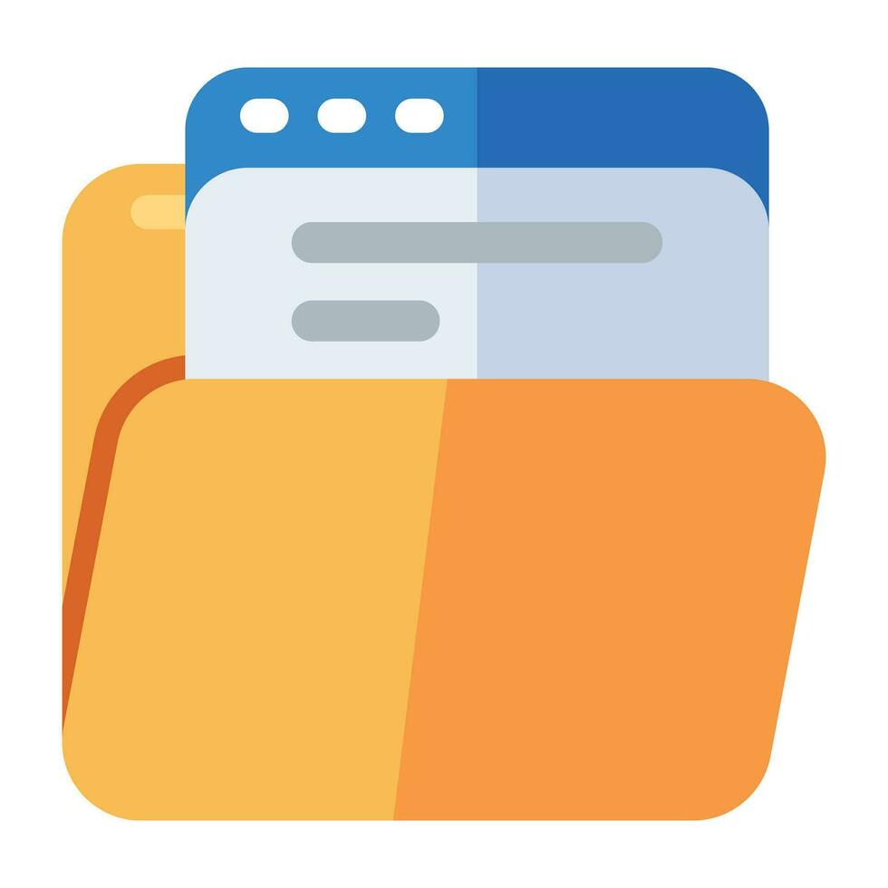 A unique design icon of folder, editable design vector
