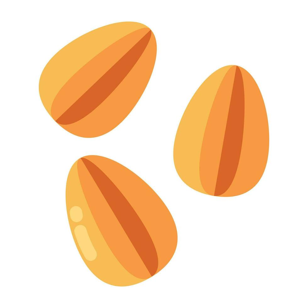 Perfecto diseño icono de Almendras, seco frutas vector