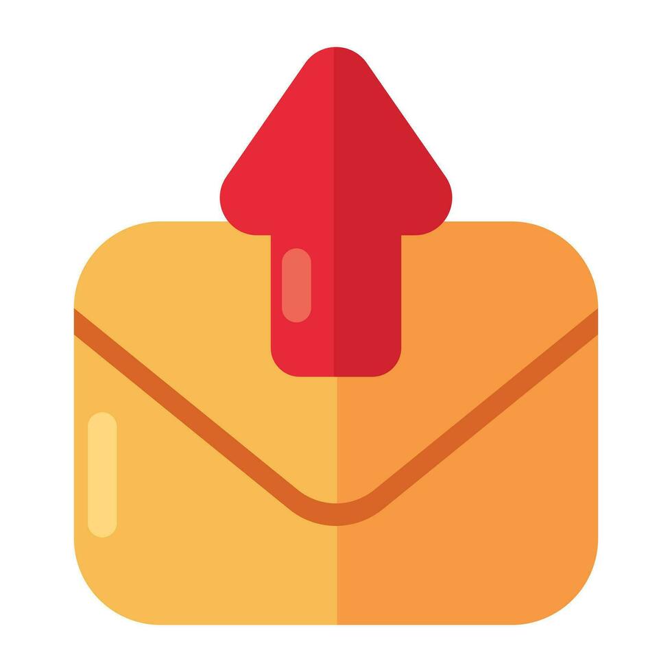 A unique design icon of mail upload vector