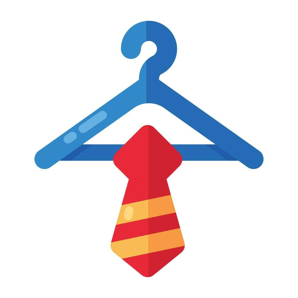 Editable design icon of tie hanger vector