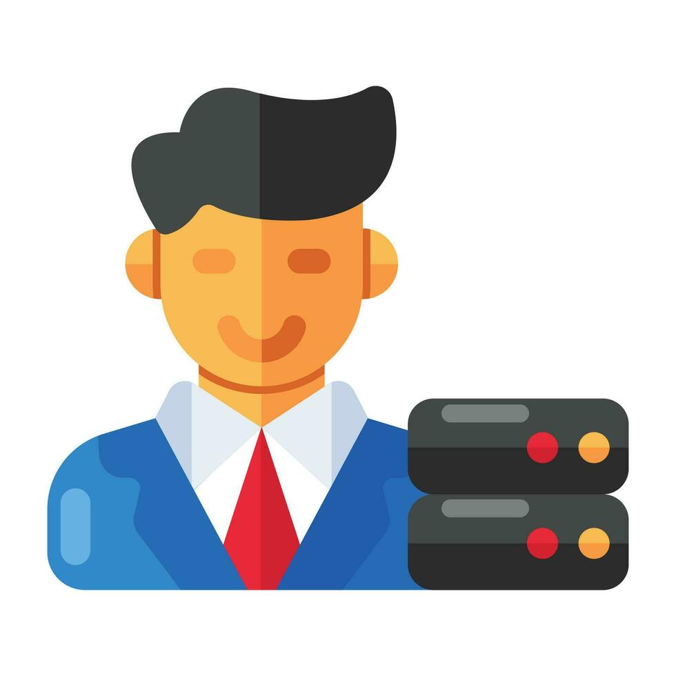 An icon design of server manager vector