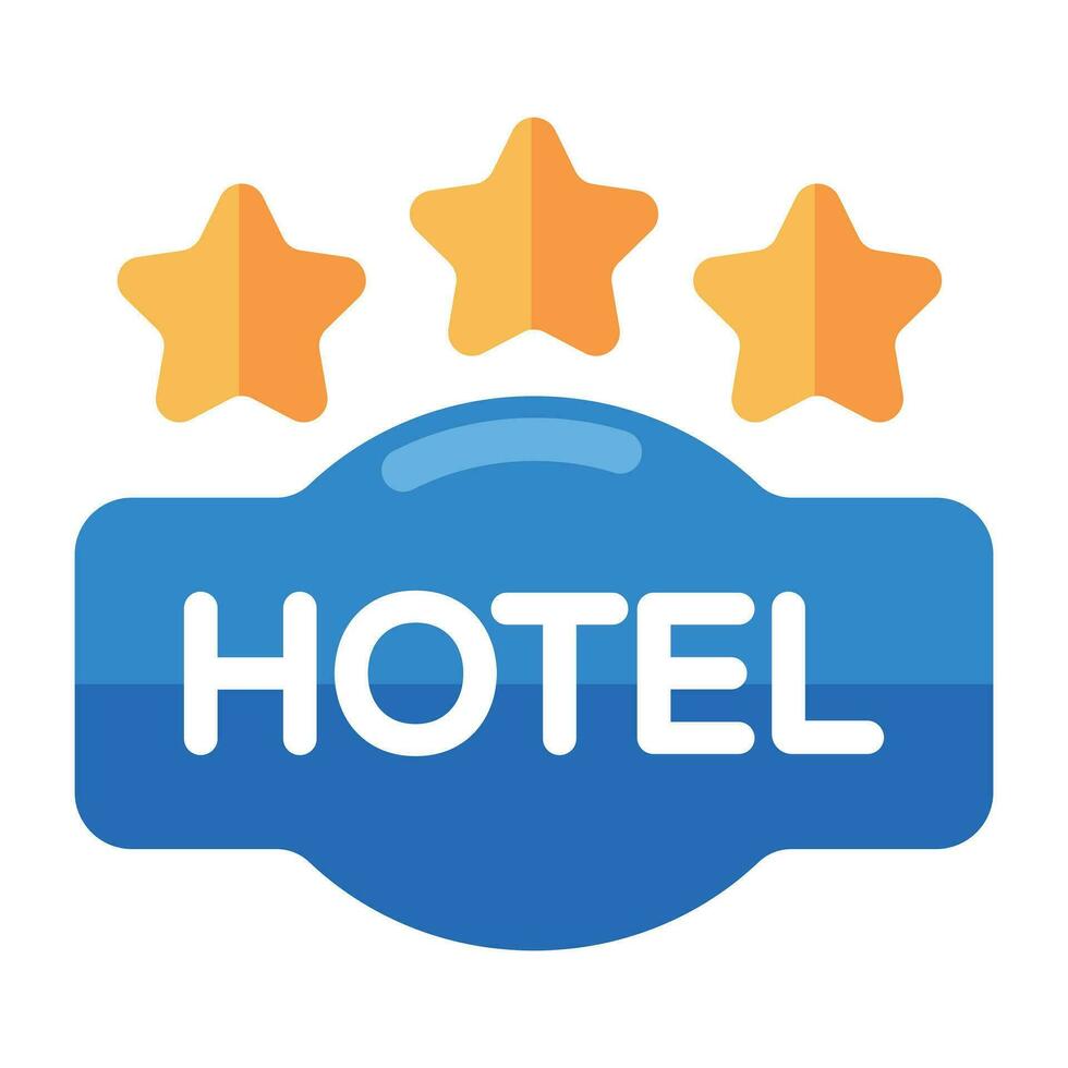 prima descargar icono de hotel etiqueta vector