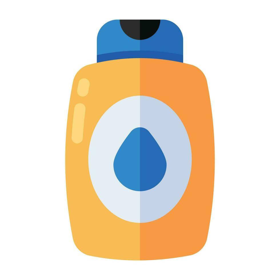 A flat design icon of lotion bottle vector