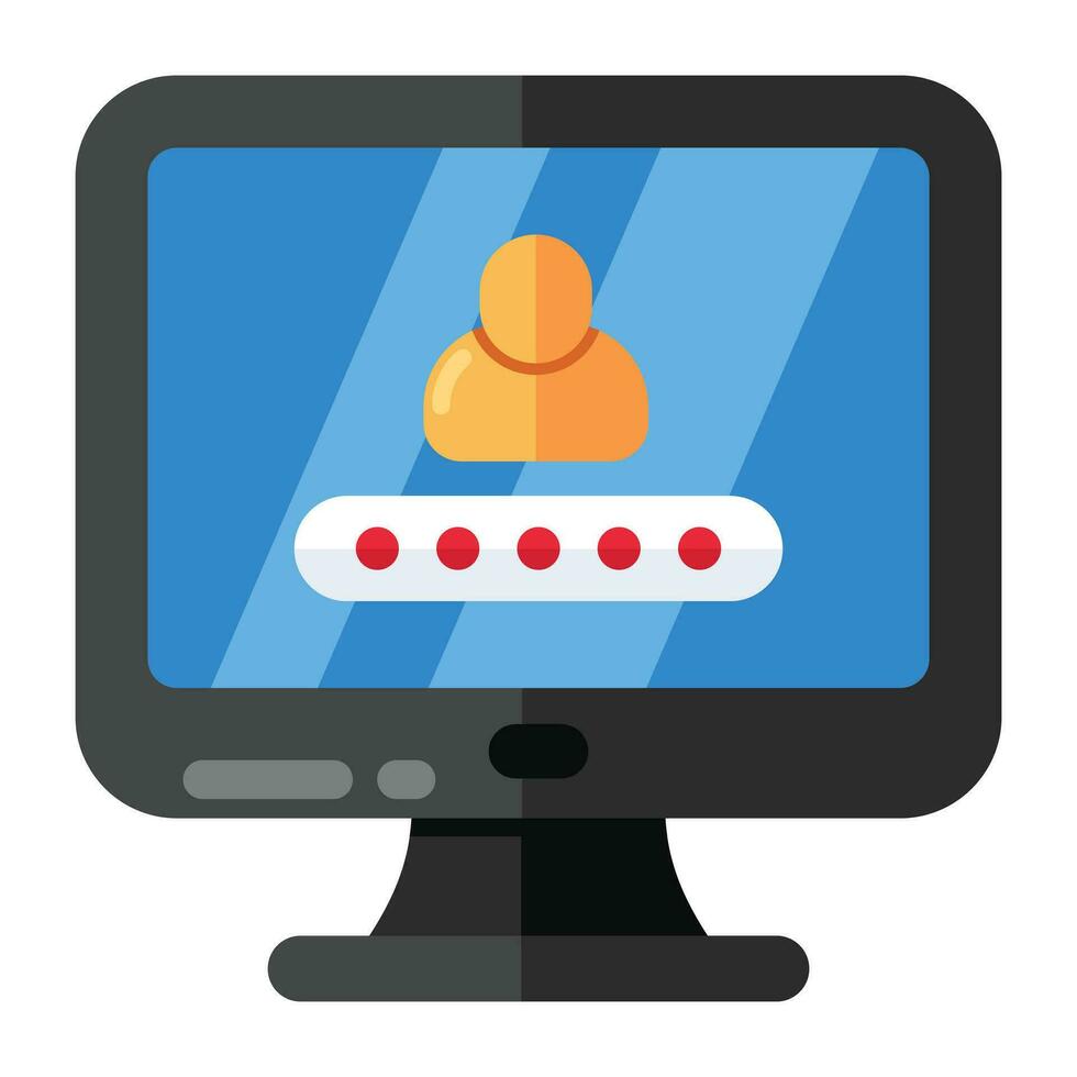 Profile login icon, editable vector