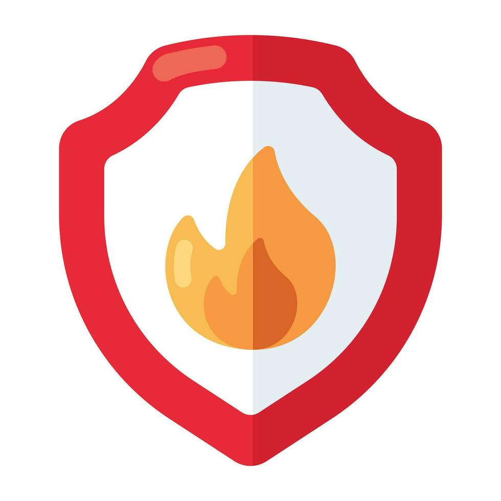 Perfecto diseño icono de seguridad ardiente vector