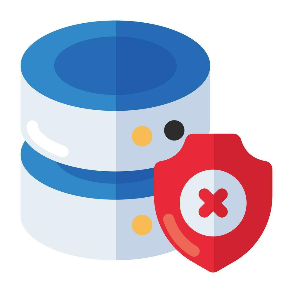 An icon design of no database security vector