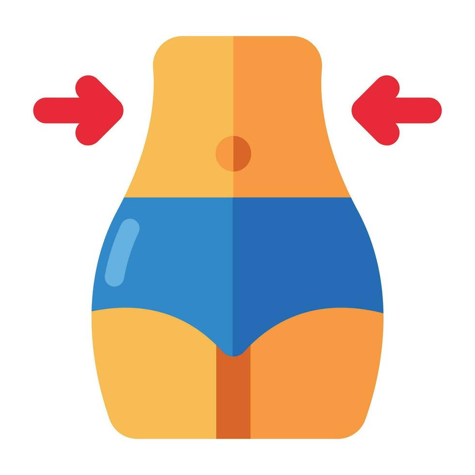 Premium download icon of slim waist vector