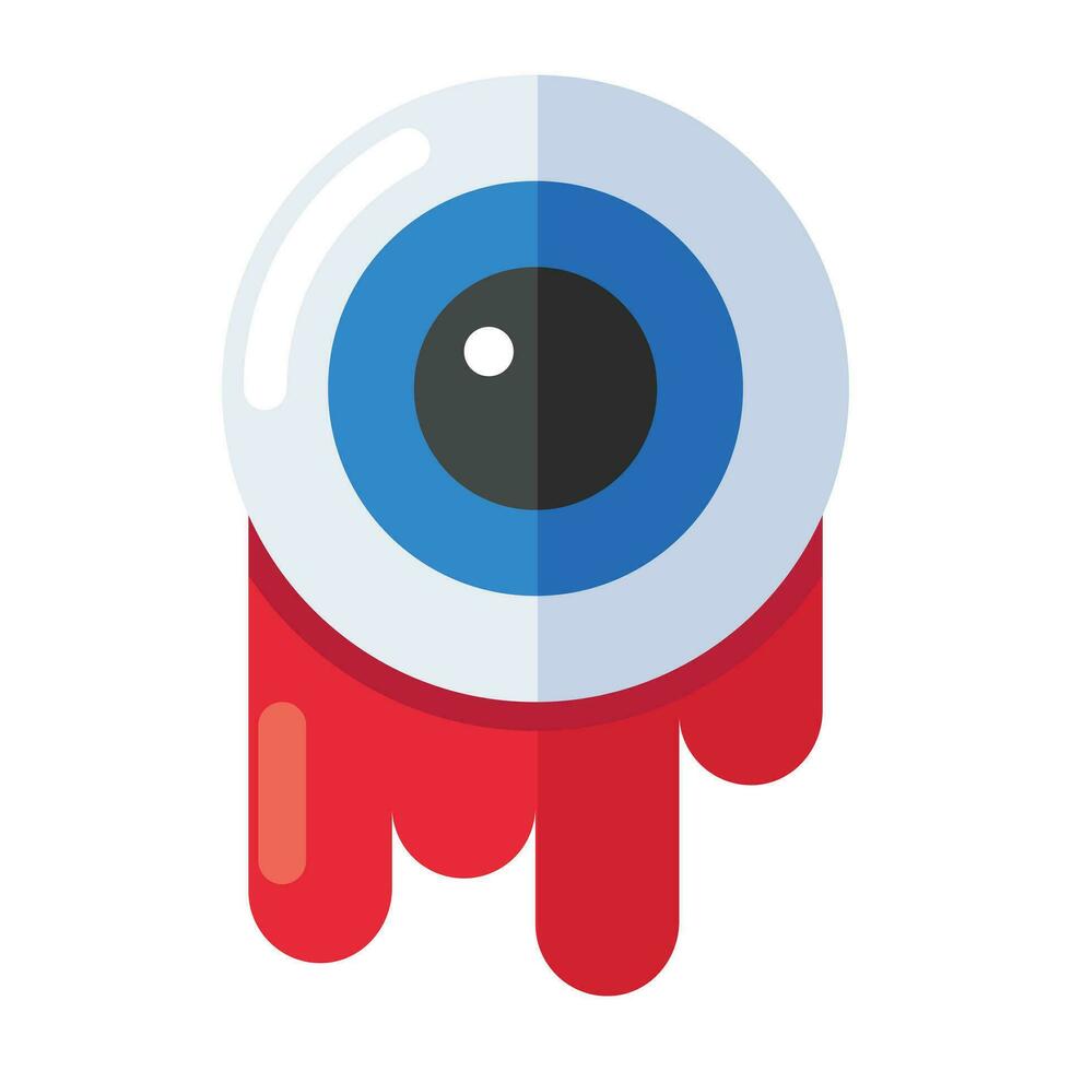 un único diseño icono de sangriento ojo vector