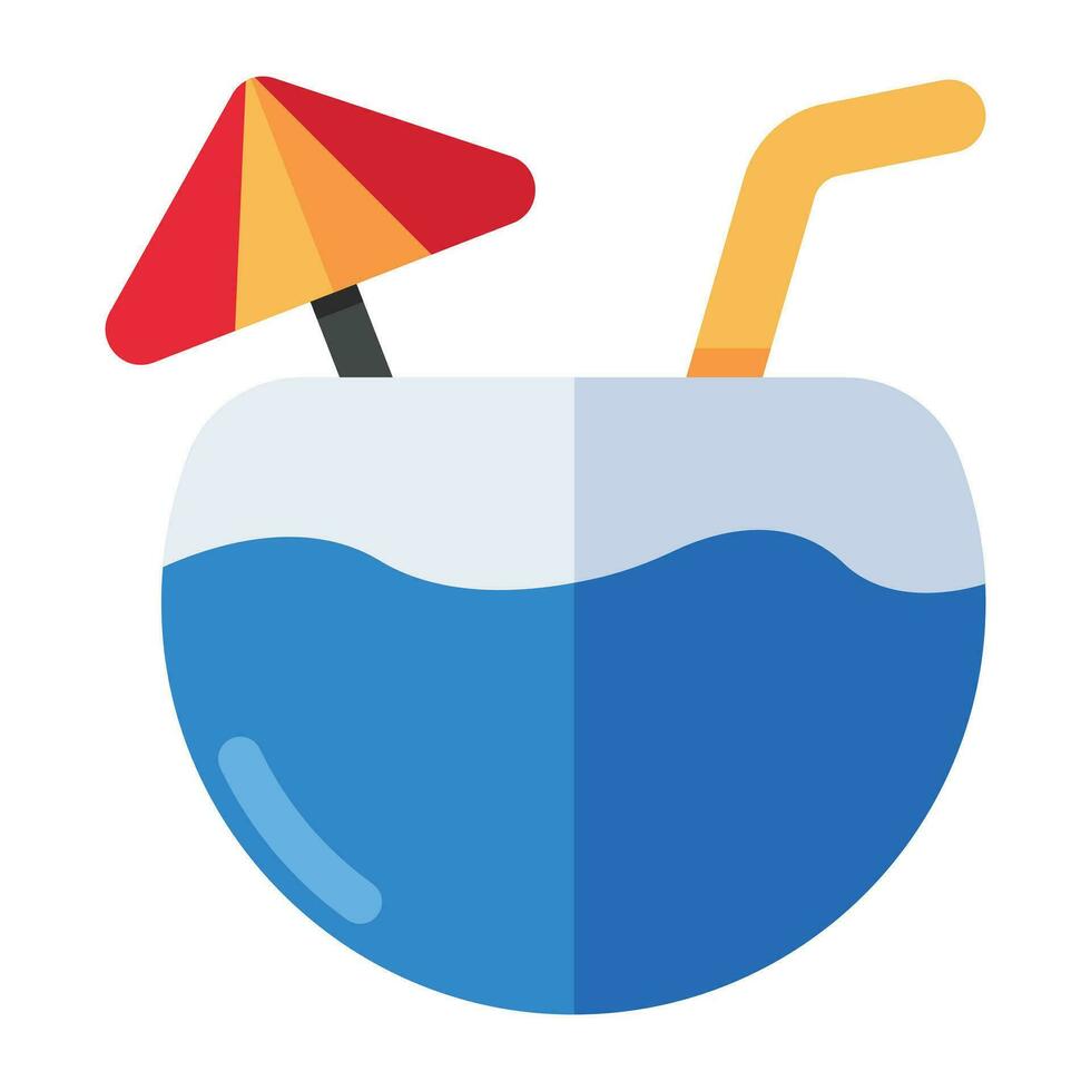 icono de diseño moderno de agua de coco vector