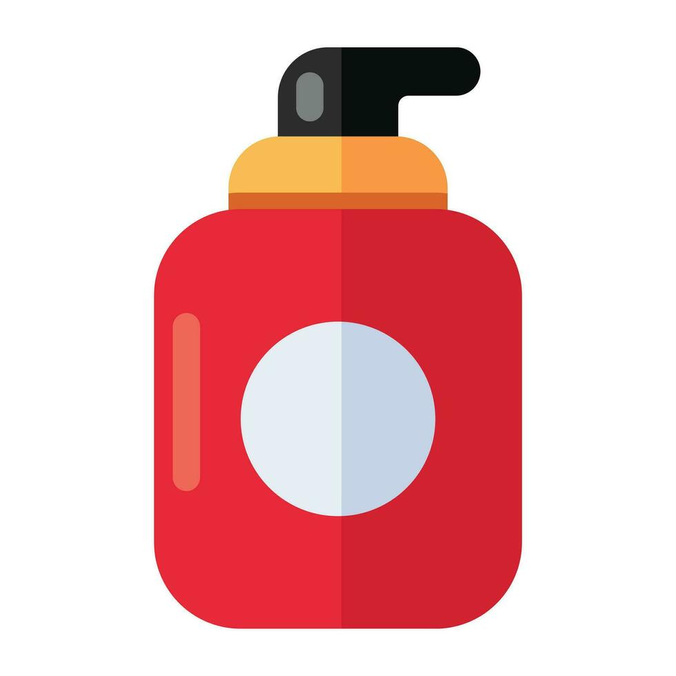 A flat design icon of hand sanitizer vector