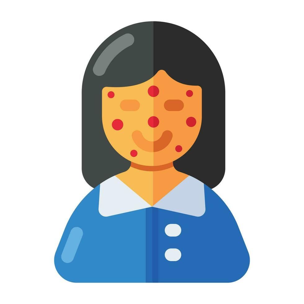 A premium download icon of acne face vector