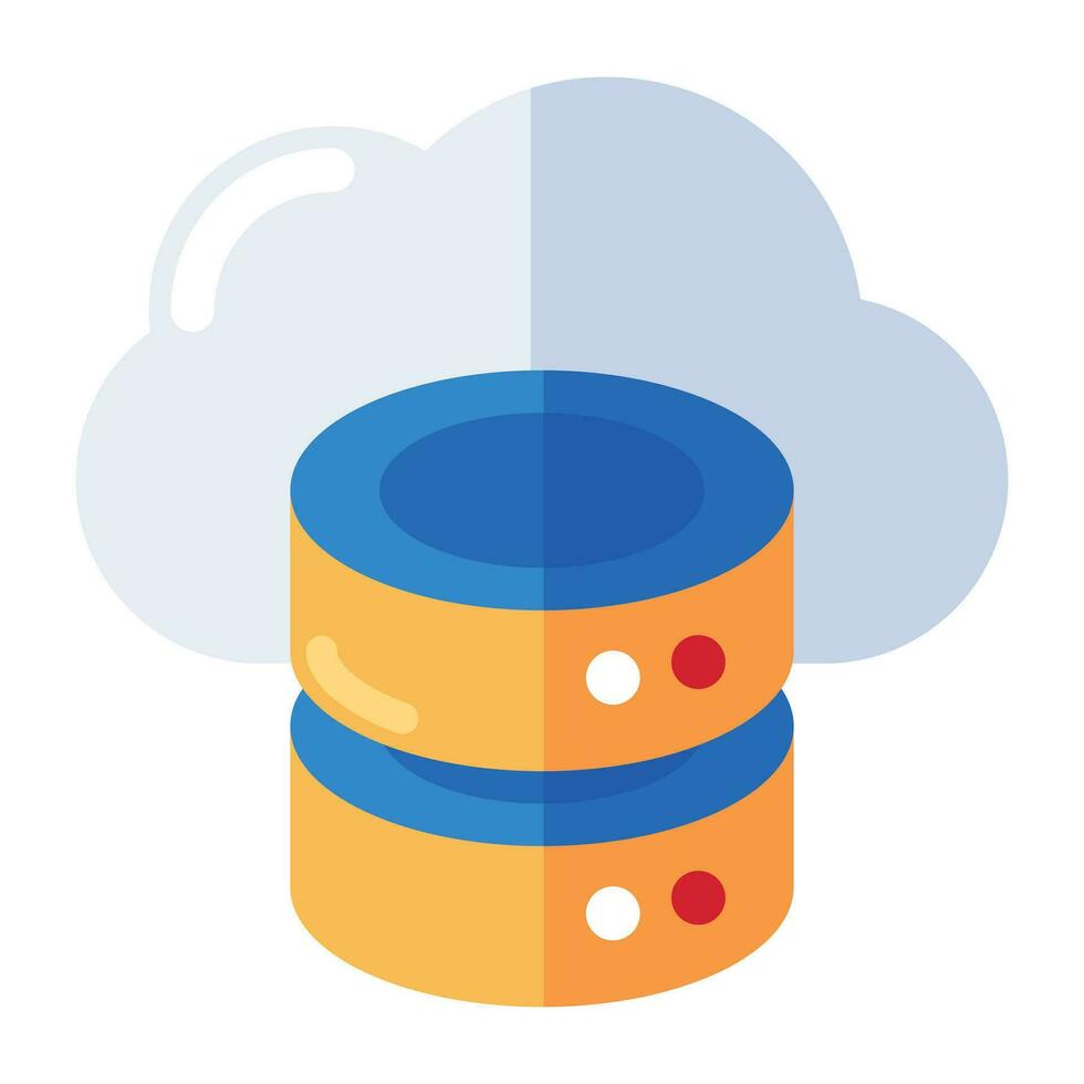 A unique design icon of cloud database vector
