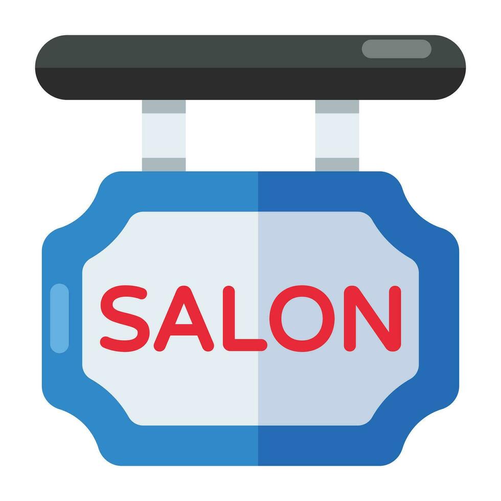 Editable design icon of salon board vector