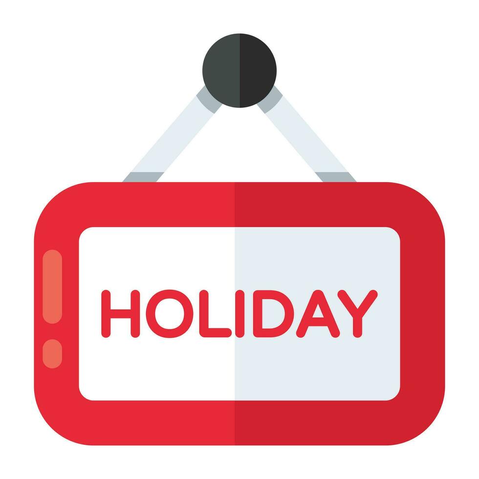 A trendy design icon of holiday board vector