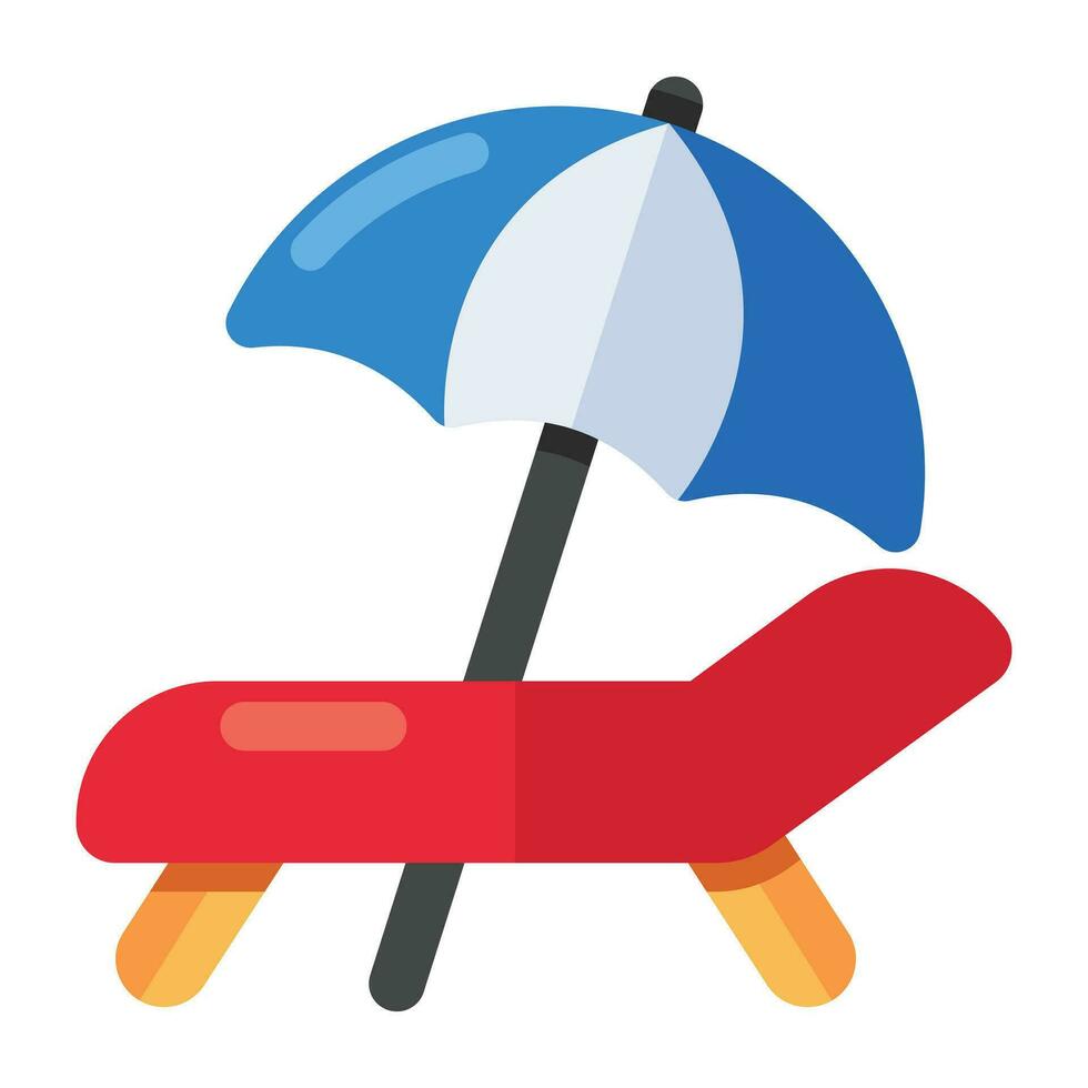 Modern design icon of sunbed vector