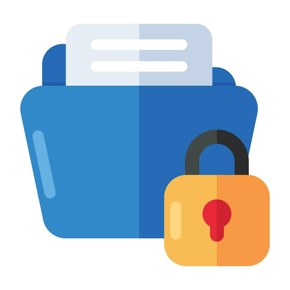 Premium download icon of folder security vector
