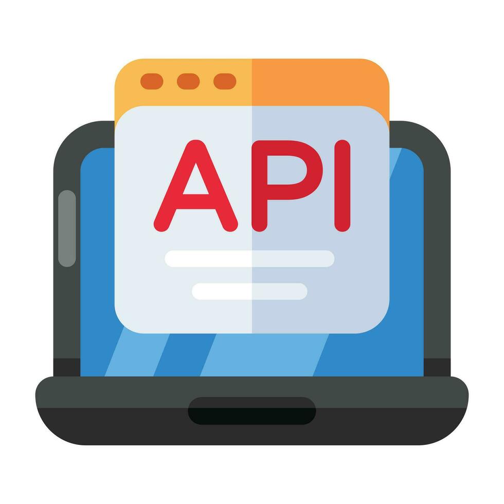 Modern design icon of api, application programming interface vector