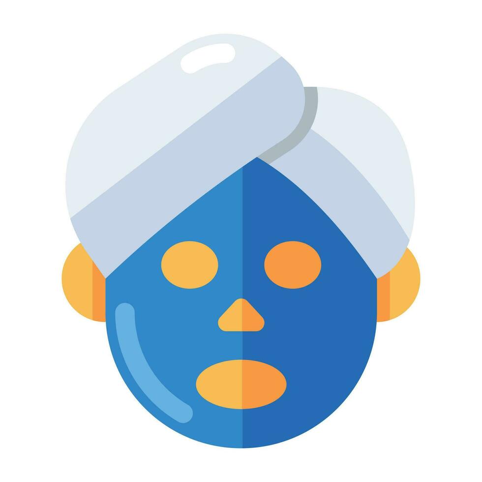 un hermosa diseño icono de facial máscara vector