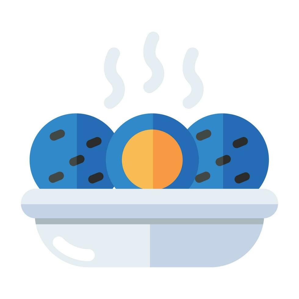 Conceptual flat design icon of sesame balls vector