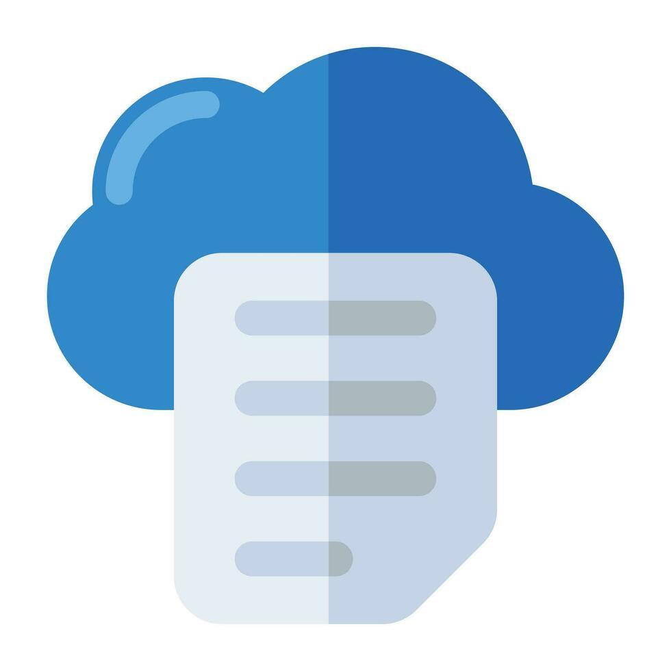 An icon design of cloud file, editable vector