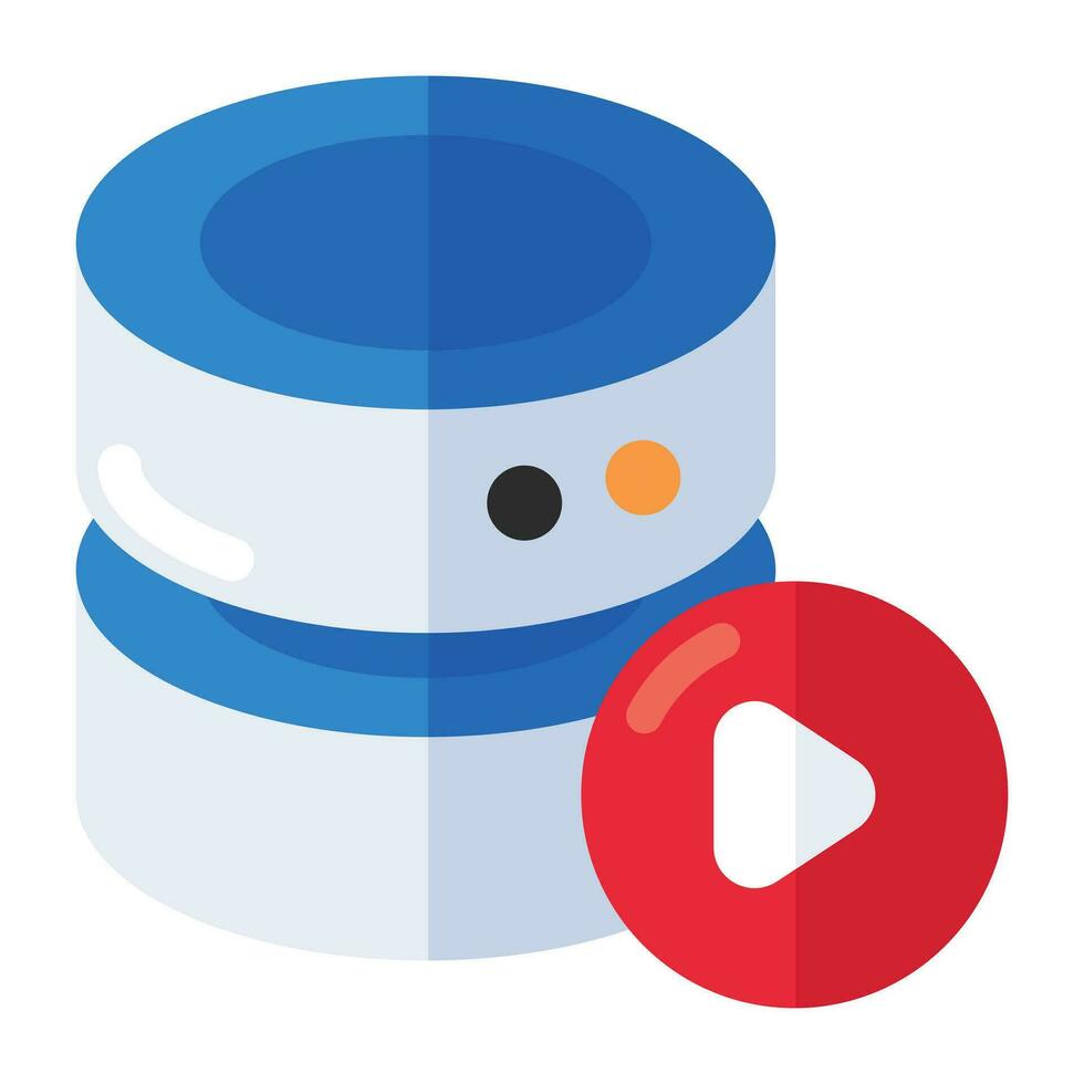 An icon design of database video vector