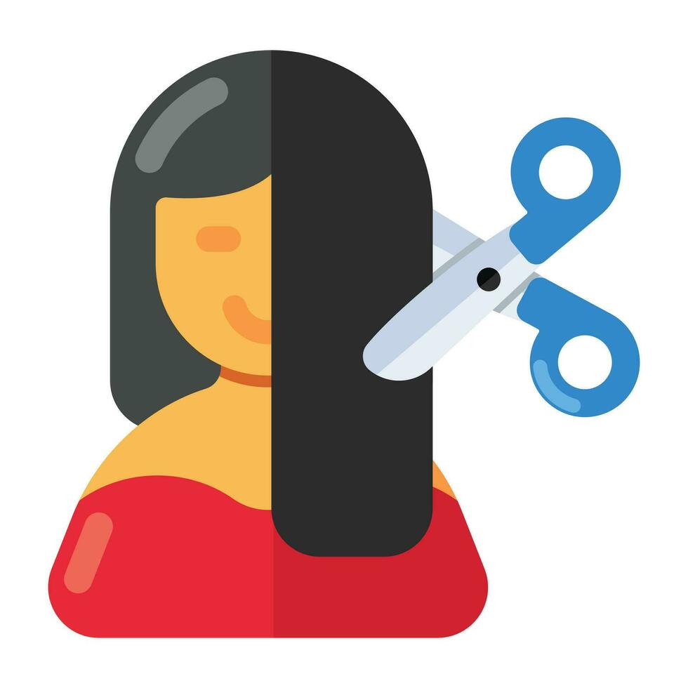 Premium download icon of hair cutting vector
