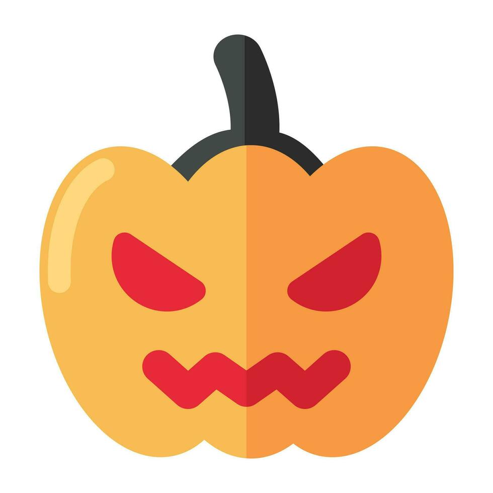 un Perfecto diseño icono de Víspera de Todos los Santos calabaza vector