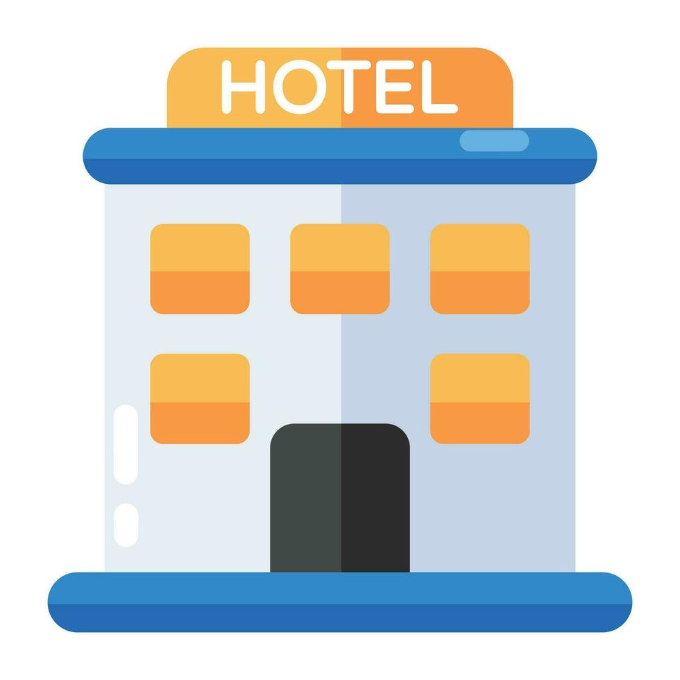 moderno diseño icono de hotel edificio vector