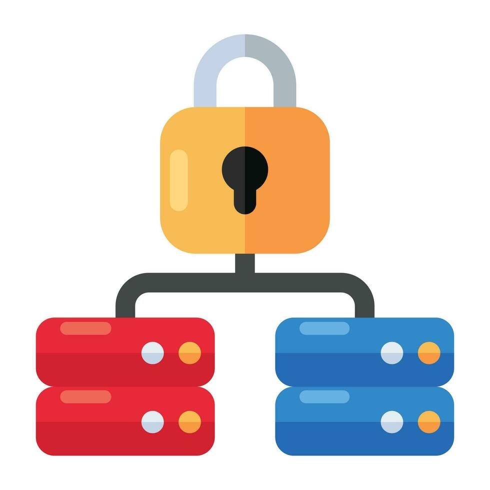 An icon design of server security vector