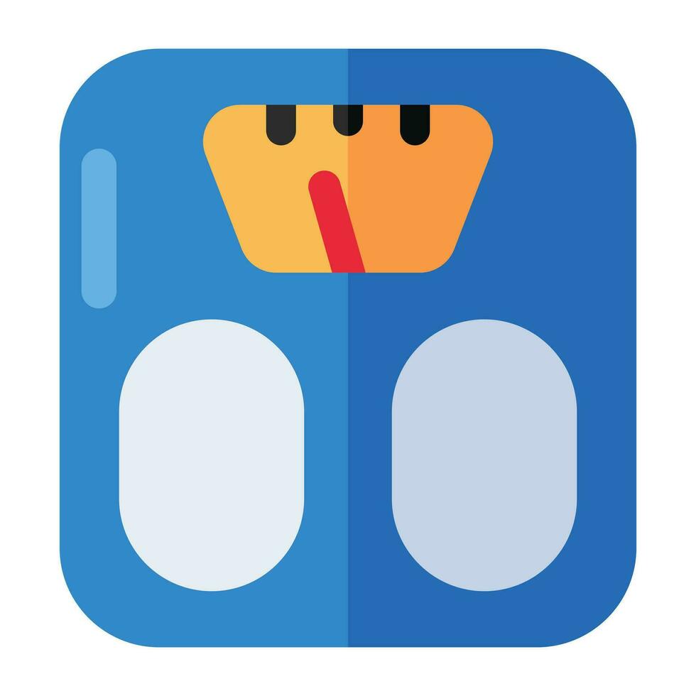 An isometric design icon of weight scale vector