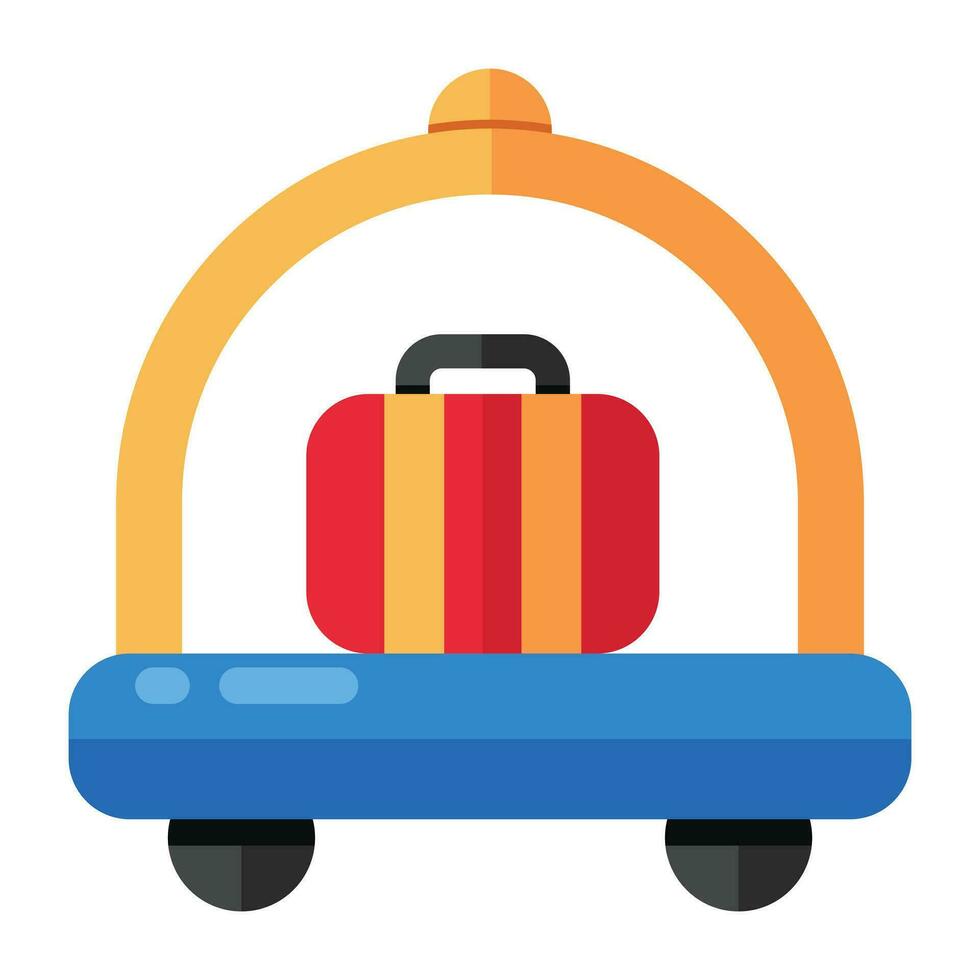 A perfect design icon of hotel trolley vector