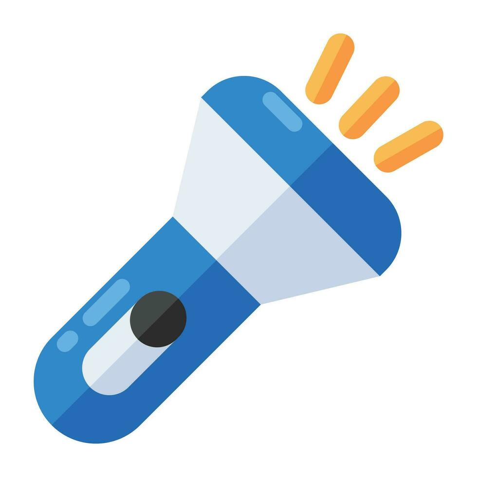 Flat design icon of torch vector
