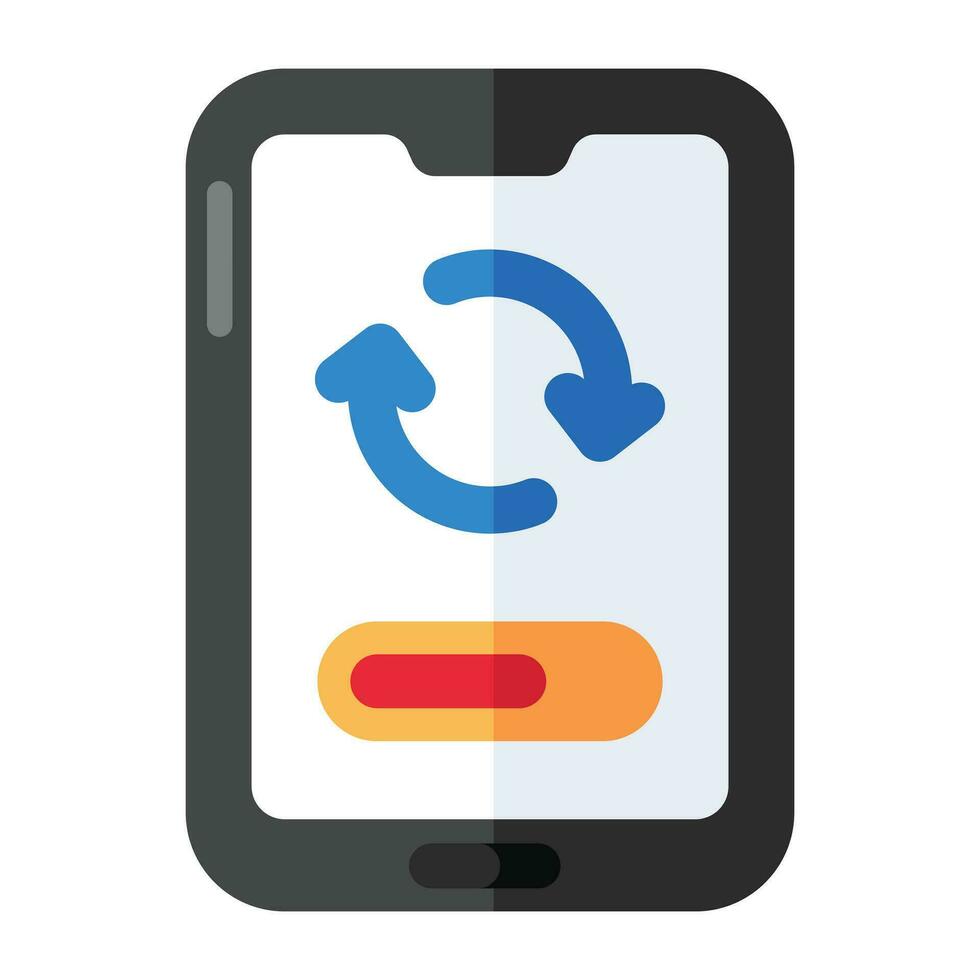 A unique design icon of mobile sync vector