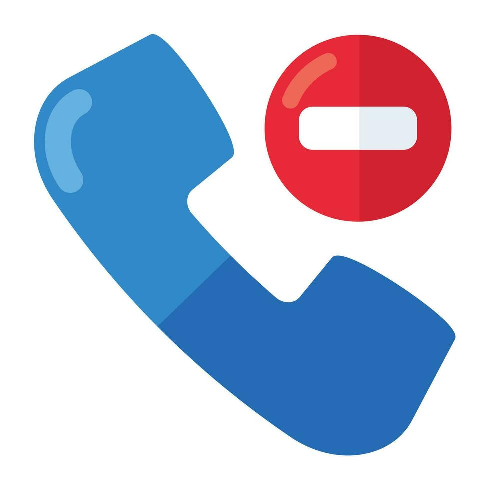 Trendy design icon of block call vector