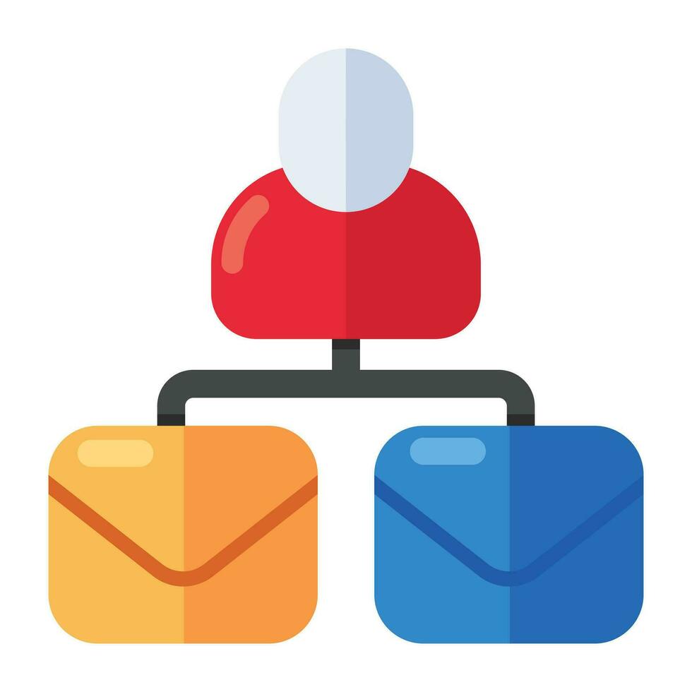 Editable design icon of mail manager vector