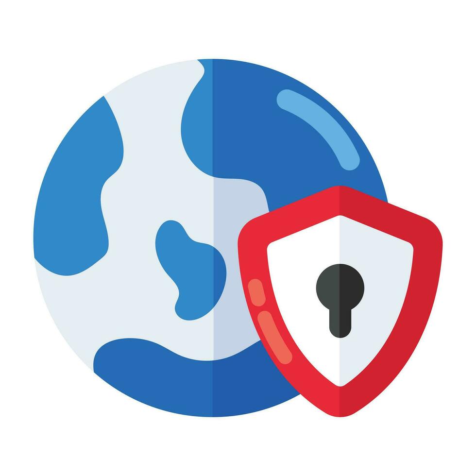 Modern design icon of global security vector