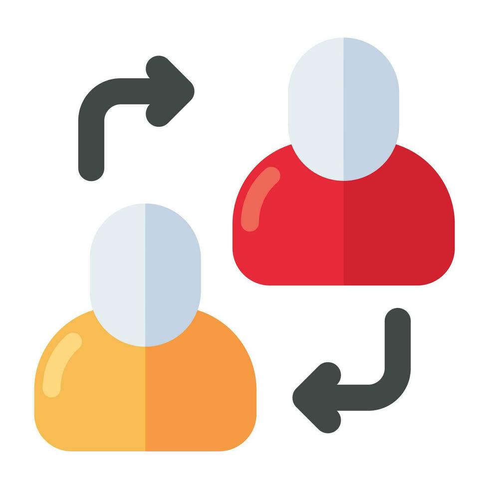 Perfect design icon of employee replacement vector