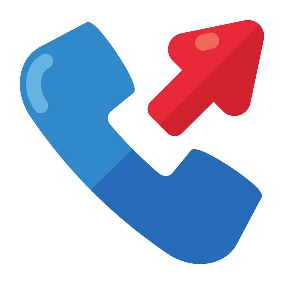 Trendy design icon of outgoing call vector