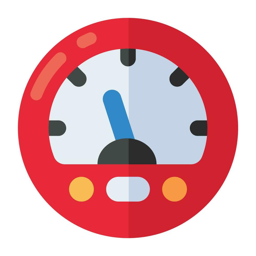 Editable design icon of speedometer vector