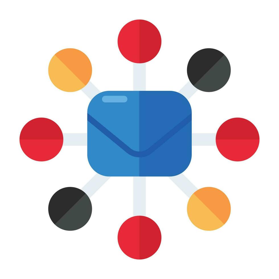 A unique design icon of mail network vector